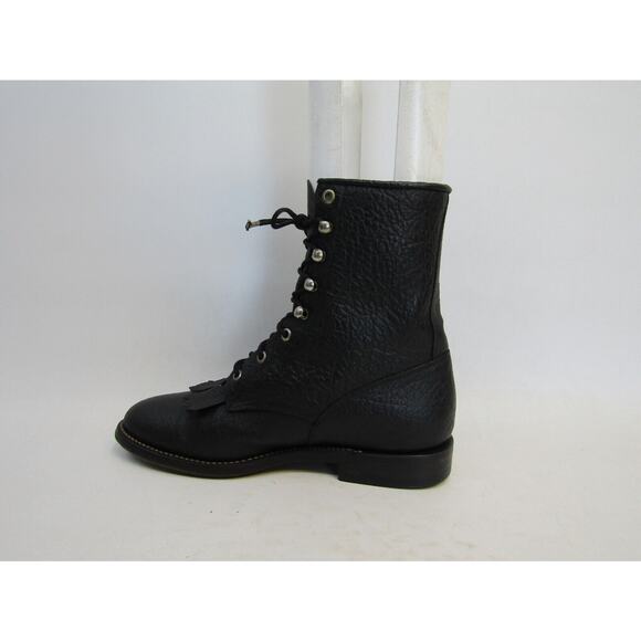 Men\'s Black Leather Lace-Up Ankle Boots